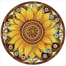 Lade das Bild in den Galerie-Viewer, Buntglas-Sonnenblumen-Teil-Special Diamond Painting-30x30cm