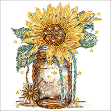 Lade das Bild in den Galerie-Viewer, Sonnenblumen-Glasflasche – teilweise Sonderangebot Diamond Painting-30x30cm