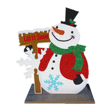 Lade das Bild in den Galerie-Viewer, Weihnachten-einseitig gebohrt, Diamant-Desktop-Ornament aus Holz