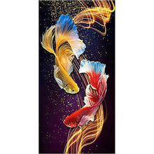 Lade das Bild in den Galerie-Viewer, Bunte Fische - volle Runde Diamant-Malerei - 85x45cm