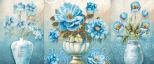 Lade das Bild in den Galerie-Viewer, Blaue Vase 5d voller runder Diamant - 92x45cm