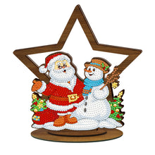 Lade das Bild in den Galerie-Viewer, DIY Weihnachtsschmuck aus Holz mit Kristall- und Diamantmalerei