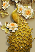 Lade das Bild in den Galerie-Viewer, Pfau Sonnenblume - voller runder Diamant - 92x45cm