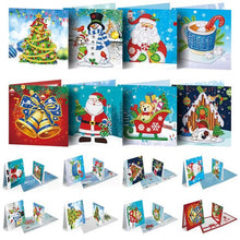 Lade das Bild in den Galerie-Viewer, 8PCS / SET 3D WEIHNACHTSGRUSSKARTEN DIAMOND PAINTIN