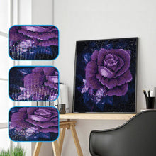Lade das Bild in den Galerie-Viewer, Lila rose - voller quadratischer Diamant - 25x25cm
