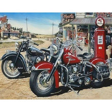 Lade das Bild in den Galerie-Viewer, Motorrad - voller quadratischer Diamant - 30x40cm
