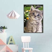 Lade das Bild in den Galerie-Viewer, Kätzchen - voller runder Diamant - 30x40cm