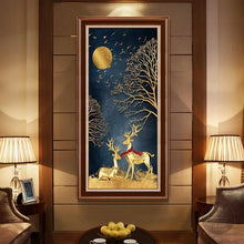 Lade das Bild in den Galerie-Viewer, Gold Hirsch - volle Runde Diamant-Malerei - 85x45cm