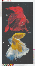 Lade das Bild in den Galerie-Viewer, FischBilder - voller runder Diamant - 45x85cm