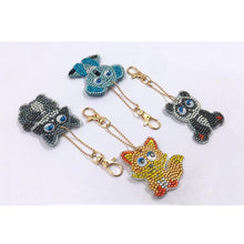 Lade das Bild in den Galerie-Viewer, 4PCS / SET DIAMANTMALEREI SCHLÜSSELANHÄNGER