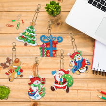 Lade das Bild in den Galerie-Viewer, 6pcs Weihnachtsgeschenke, Diamantmalerei, DIY-Schlüsselanhänger, speziell geformte Schlüsselanhänger