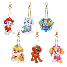 Lade das Bild in den Galerie-Viewer, 6 PCS Paw Patrol doppelseitig DIY Craft Schlüsselanhänger