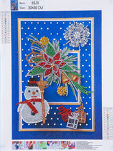 Lade das Bild in den Galerie-Viewer, Weihnachten - teilweise speziell geformte Diamantmalerei 30*40cm