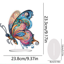 Lade das Bild in den Galerie-Viewer, Blumen-Schmetterling – einseitig gebohrter Acryl-Diamant-Desktop-Ornament
