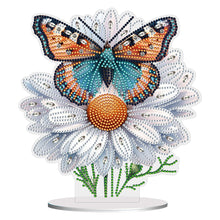 Lade das Bild in den Galerie-Viewer, Blumen-Schmetterling – einseitig gebohrter Acryl-Diamant-Desktop-Ornament
