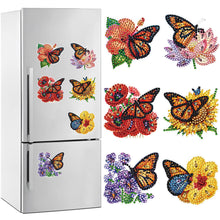 Lade das Bild in den Galerie-Viewer, 6/7 Teile/Set-Schmetterling/Eule-Diamant Malerei Magnet Kühlschrank
