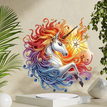 Lade das Bild in den Galerie-Viewer, Einhorn-einseitig gebohrtes Acryl-Diamant-Desktop-Ornament
