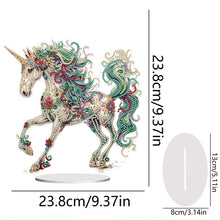 Lade das Bild in den Galerie-Viewer, Einhorn-einseitig gebohrtes Acryl-Diamant-Desktop-Ornament
