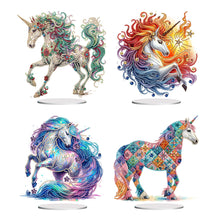 Lade das Bild in den Galerie-Viewer, Einhorn-einseitig gebohrtes Acryl-Diamant-Desktop-Ornament
