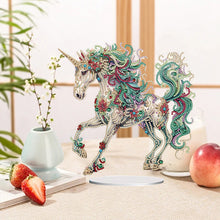 Lade das Bild in den Galerie-Viewer, Einhorn-einseitig gebohrtes Acryl-Diamant-Desktop-Ornament
