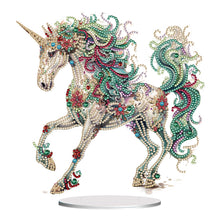 Lade das Bild in den Galerie-Viewer, Einhorn-einseitig gebohrtes Acryl-Diamant-Desktop-Ornament
