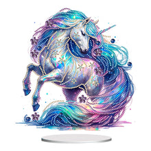 Lade das Bild in den Galerie-Viewer, Einhorn-einseitig gebohrtes Acryl-Diamant-Desktop-Ornament
