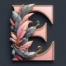 Lade das Bild in den Galerie-Viewer, Feather Letter-Voll Round Diamond Painting-30x30cm
