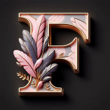 Lade das Bild in den Galerie-Viewer, Feather Letter-Voll Round Diamond Painting-30x30cm
