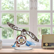 Lade das Bild in den Galerie-Viewer, Blumenadler-Kolibri  einseitig gebohrt  Acryl-Diamant-Desktop-Ornament
