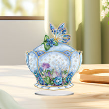 Lade das Bild in den Galerie-Viewer, Blumenadler-Kolibri  einseitig gebohrt  Acryl-Diamant-Desktop-Ornament
