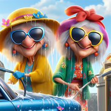 Lade das Bild in den Galerie-Viewer, Funny Grandma-Voll  Diamond Painting-40x40cm
