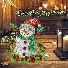 Lade das Bild in den Galerie-Viewer, Weihnachten Eule-Einfache Seite Bohrer-Schüttelkopf Acryl Diamant Desktop Ornament
