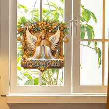 Lade das Bild in den Galerie-Viewer, Weihnachts-Holz-Anhänger mit einseitigem Diamant
