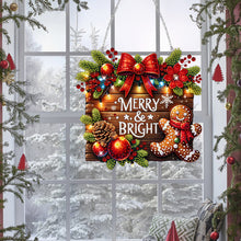 Lade das Bild in den Galerie-Viewer, Weihnachts-Holz-Anhänger mit einseitigem Diamant
