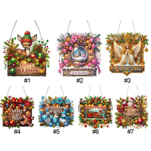 Lade das Bild in den Galerie-Viewer, Weihnachts-Holz-Anhänger mit einseitigem Diamant
