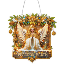 Lade das Bild in den Galerie-Viewer, Weihnachts-Holz-Anhänger mit einseitigem Diamant
