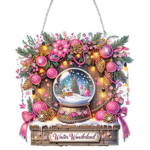 Lade das Bild in den Galerie-Viewer, Weihnachts-Holz-Anhänger mit einseitigem Diamant
