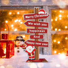 Lade das Bild in den Galerie-Viewer, Weihnachten-Holzschild Diamant Malerei Desktop
