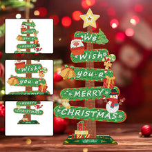 Lade das Bild in den Galerie-Viewer, Weihnachten-Holzschild Diamant Malerei Desktop
