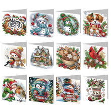 Lade das Bild in den Galerie-Viewer, 2/6/12Pcs/Set Weihnachten-Diamond Grußkarten
