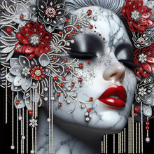 Lade das Bild in den Galerie-Viewer, Lady-Partial Special Diamond Painting-40x40cm
