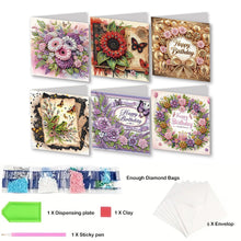 Lade das Bild in den Galerie-Viewer, 6Pcs/Set Weihnachten-Diamond Grußkarten
