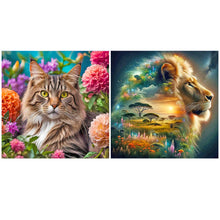 Lade das Bild in den Galerie-Viewer, Löwe-Voll Round Diamond Painting-50x50cm
