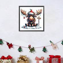 Lade das Bild in den Galerie-Viewer, Weihnachtshirsch-Full Round Diamond Painting-30*30cm
