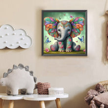 Lade das Bild in den Galerie-Viewer, Elefant-Voll Round Diamond Painting-30x30cm
