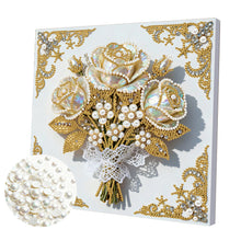 Lade das Bild in den Galerie-Viewer, Elegant – Teilweises Pearl Painting Set mit Rahmen-25x25cm
