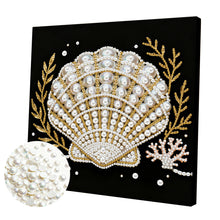 Lade das Bild in den Galerie-Viewer, Partial Pearl Painting mit Rahmen-25x25cm
