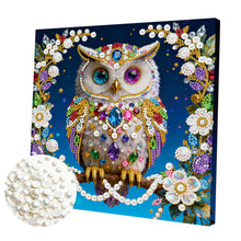Lade das Bild in den Galerie-Viewer, Tiere-Partial Pearl Painting mit Rahmen-25x25cm
