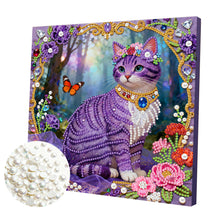 Lade das Bild in den Galerie-Viewer, Tiere-Partial Pearl Painting mit Rahmen-25x25cm

