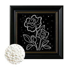 Lade das Bild in den Galerie-Viewer, Partial Pearl Painting mit Rahmen -27x27cm
